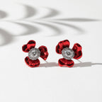 Ruby Bloom Crystal Stud Earrings GWE -84