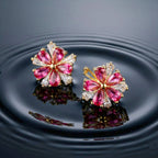 Crystal Flower Stud Earrings GWE -160