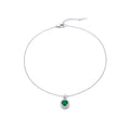 Halo Silver Pendant Necklace GWN -145