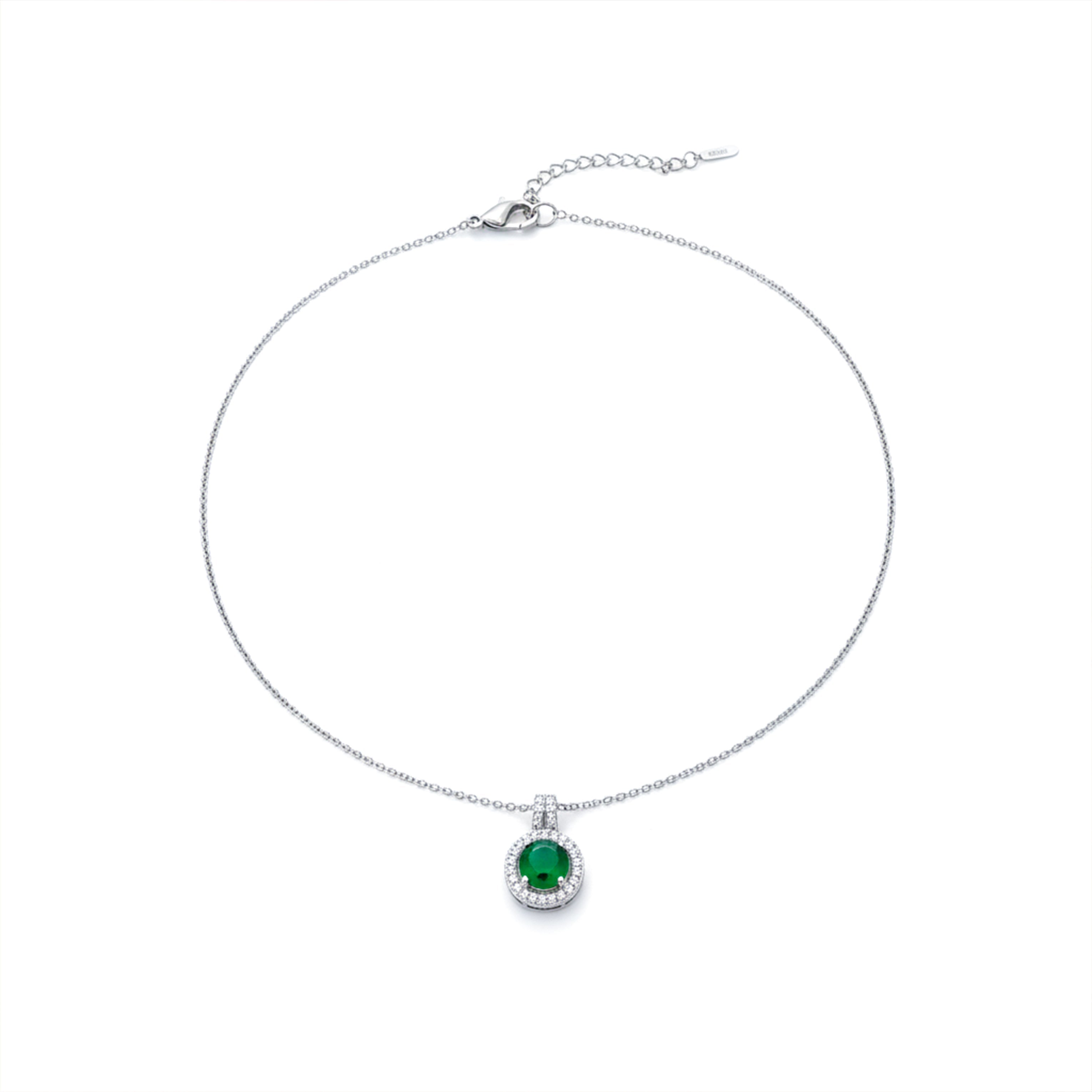 Halo Silver Pendant Necklace GWN -145