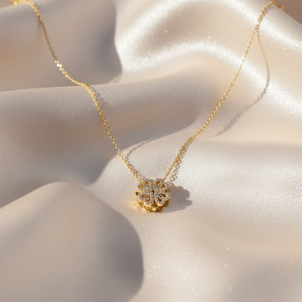 Clover Crystal Pendant Necklace GWN -138