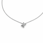 Silver Interlock Spark Pendant Necklace GWN -60