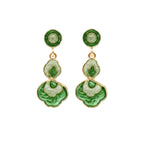 Green Enamel Earrings GWE -200