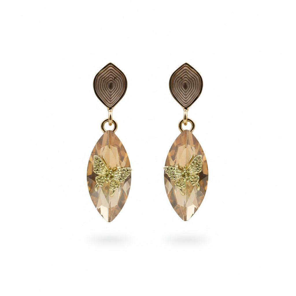 Champagne Butterfly Earrings GWE -217