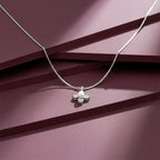 Silver Pearl Blossom Charm Necklace GWN -54