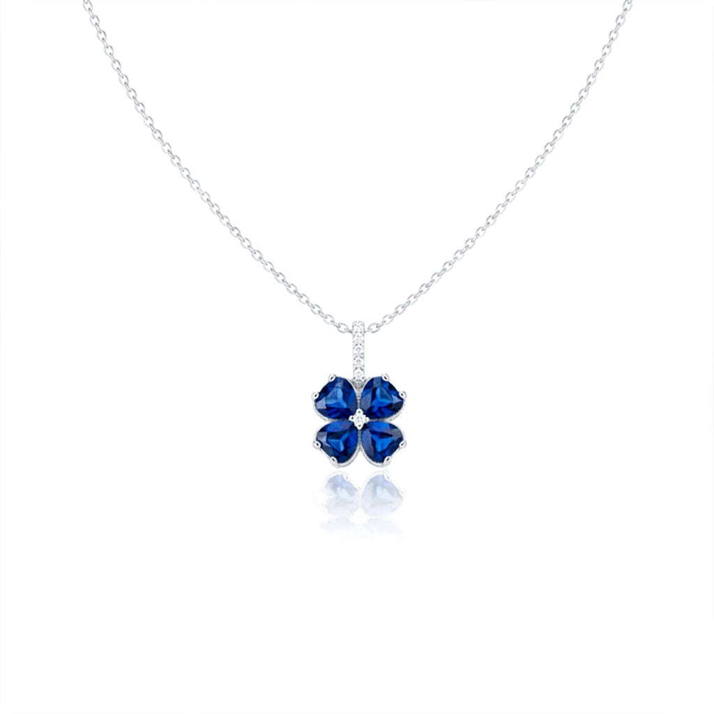 Blue Butterfly Crystal Necklace GWN -162