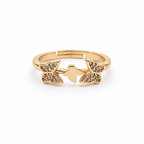 Golden Twin Butterfly Ring GWR -14