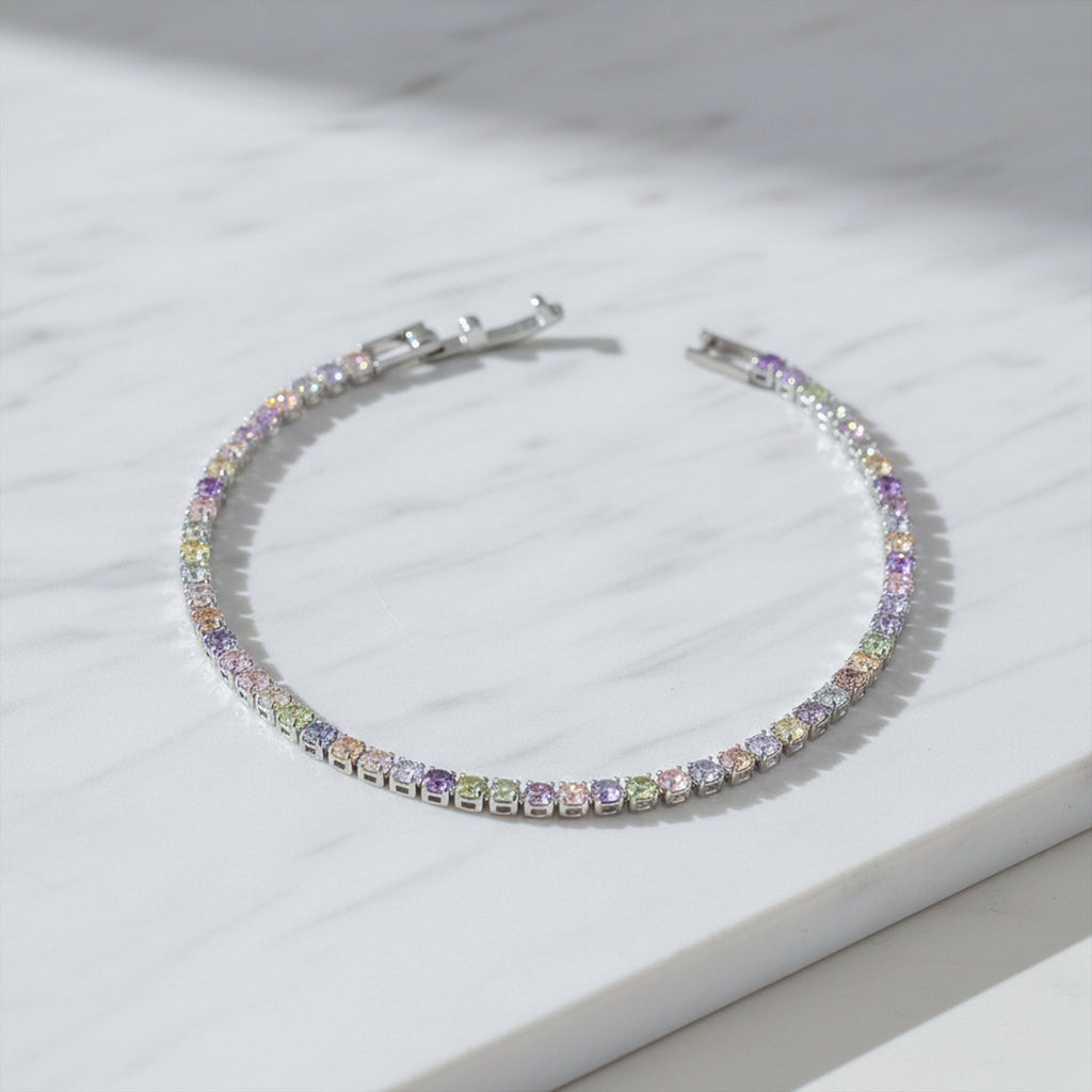 Pastel Multi-Color Tennis Bracelet GWB -65