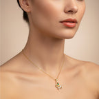 Multicolor Butterfly CZ Gold Necklace GWN -137