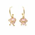 Heart Bow Hoop Earrings GWE -89
