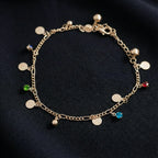 Multi-Color Charm Anklet GWA -46