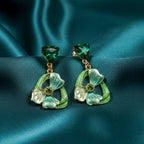 Emerald Floral Drop Earrings GWE -229