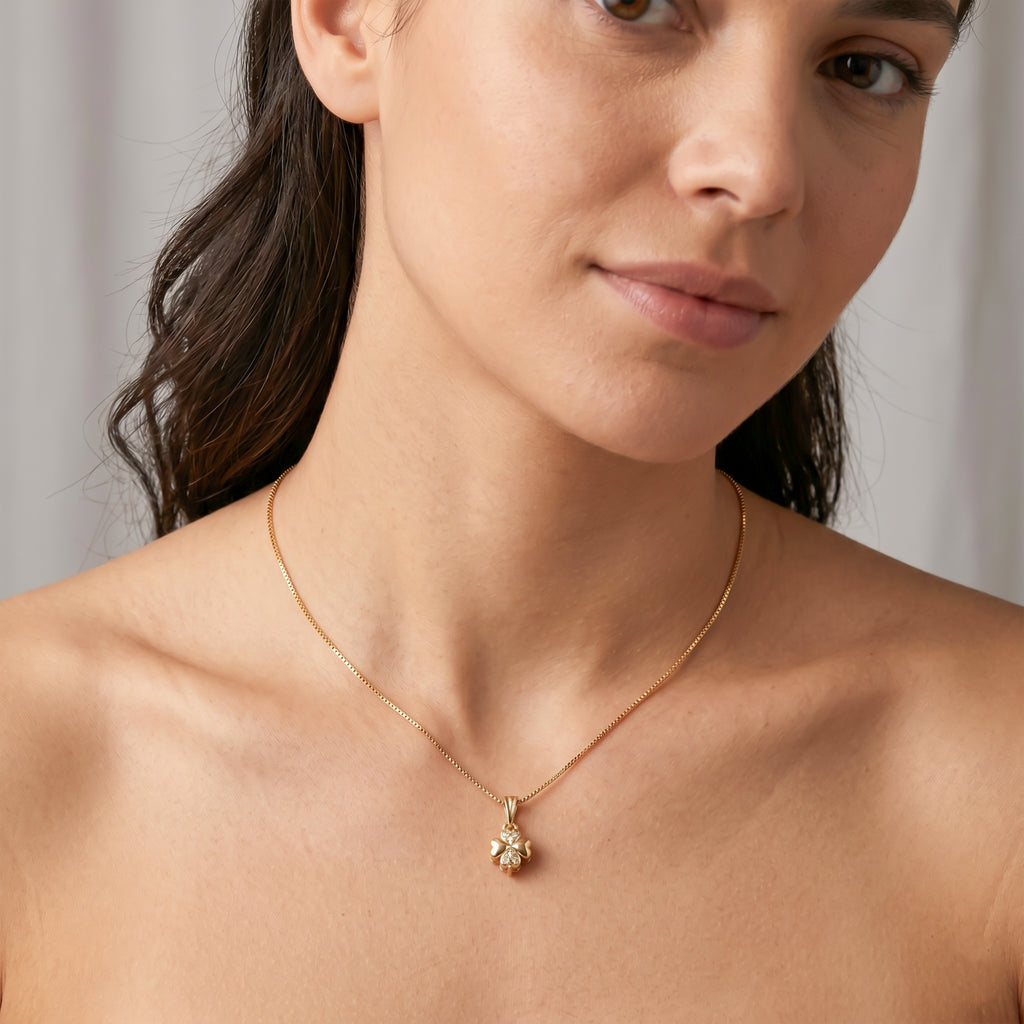 Elegant Floral Gold Necklace GWN -165