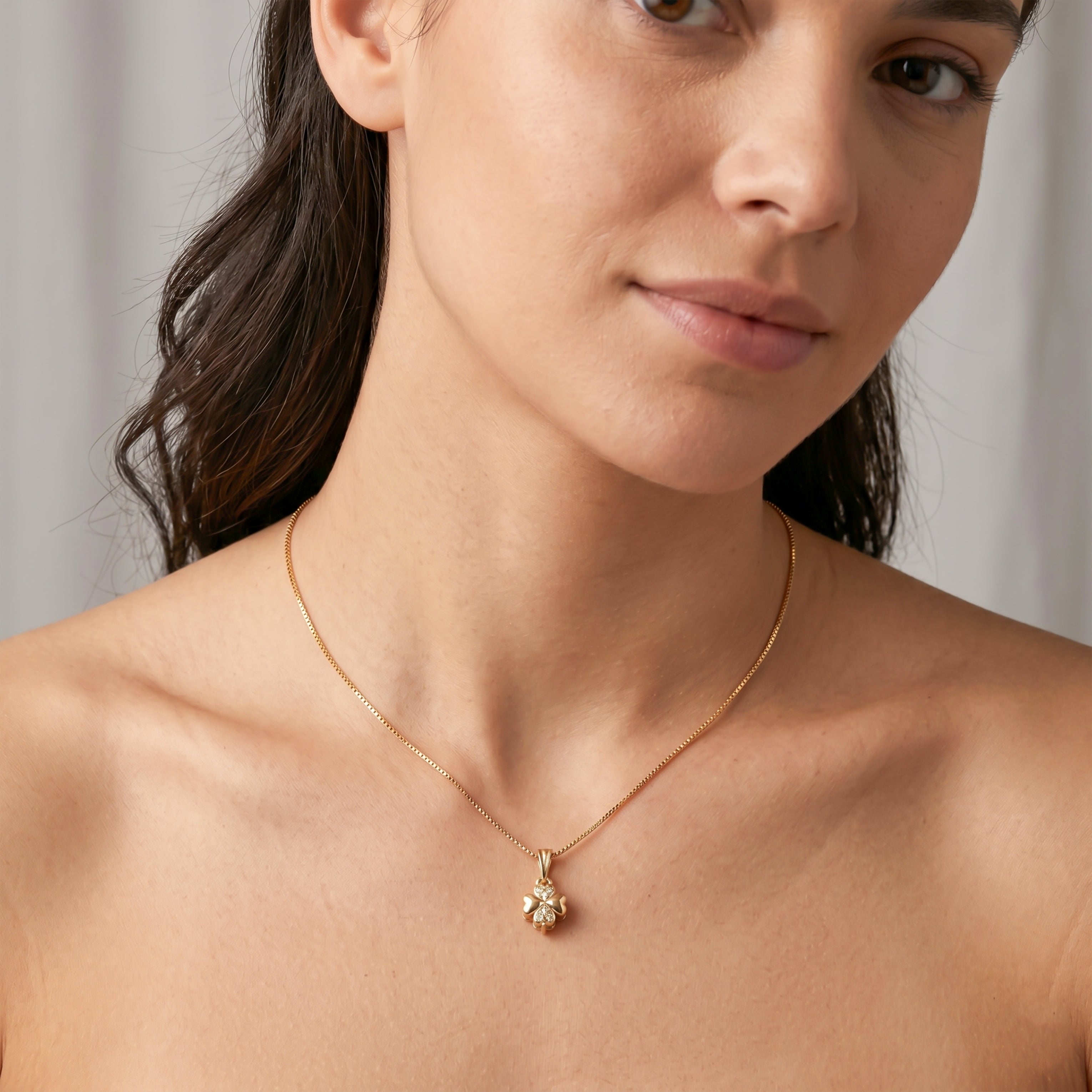 Elegant Floral Gold Necklace GWN -165