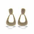 Gold Tone Crystal Earrings GWE -135