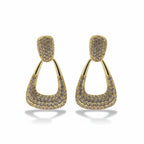 Gold Tone Crystal Earrings GWE -135