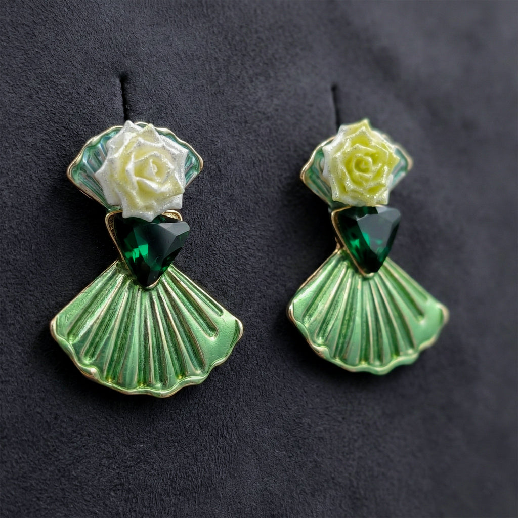 Floral Enamel Earrings GWE -186