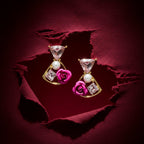 Rose Pearl Stud Earrings GWE -237