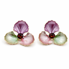 Floral Enamel Stud Earrings GWE -183