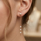 Pearl Chain Drop Earrings GWE -96