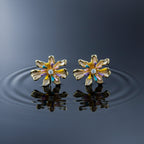 Rainbow Bloom Stud Earrings GWE -154