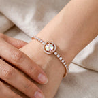 Rose Gold Crystal Infinity Bracelet GWB -89