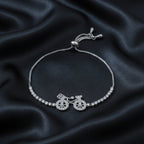 Silver Bicycle Charm Bracele GWB -110