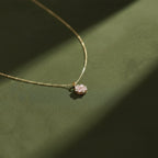 Dainty Pink Opal-Style Floral Women Neckless GWN -76