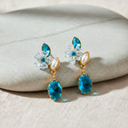 Aqua Blossom Earrings GWE -239