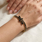 Black Stone Bow Bracelet GWB -126