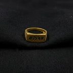 Men’s Black Om Symbol Gold-Tone Ring GMR -31
