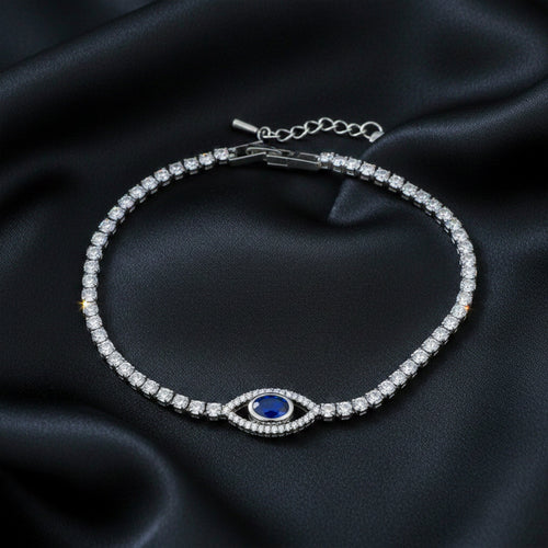 Blue Evil Eye Tennis Bracelet GWB -124