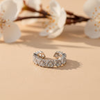 Silver Baguette Cuff Ring GWR -20
