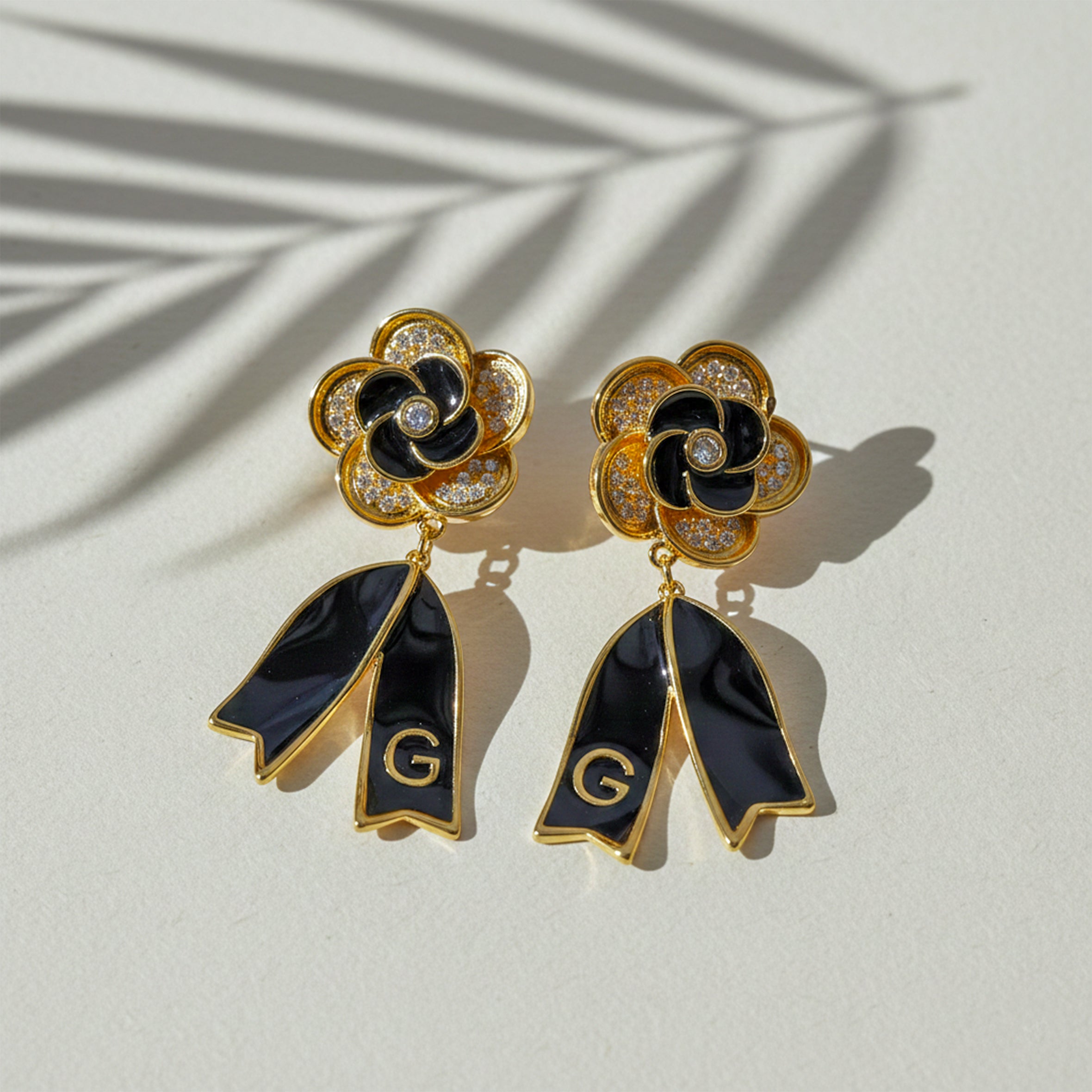 Midnight Bloom Drop Earrings GWE -61