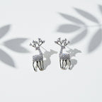 Crystal Reindeer Stud Earrings GWE -97