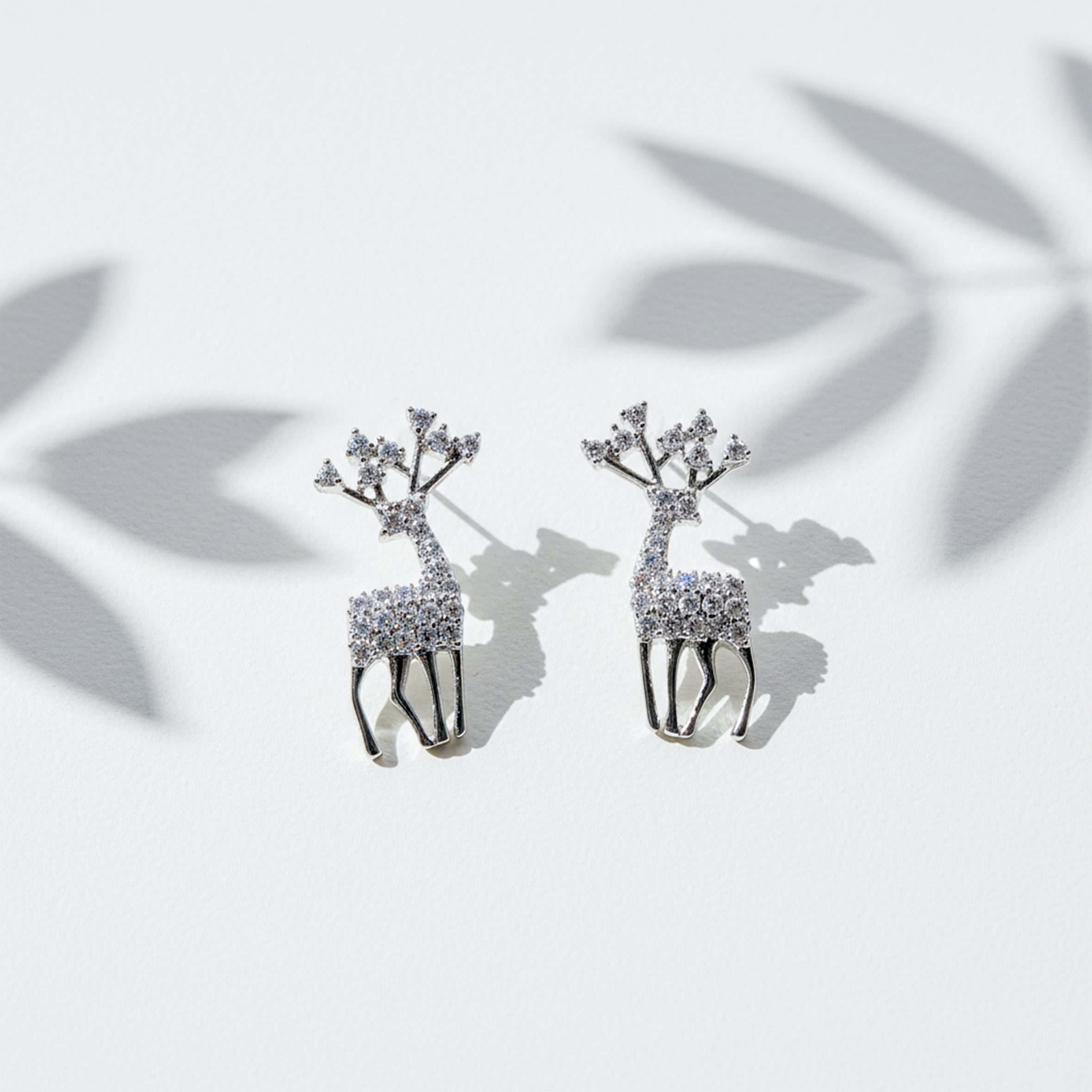 Crystal Reindeer Stud Earrings GWE -97