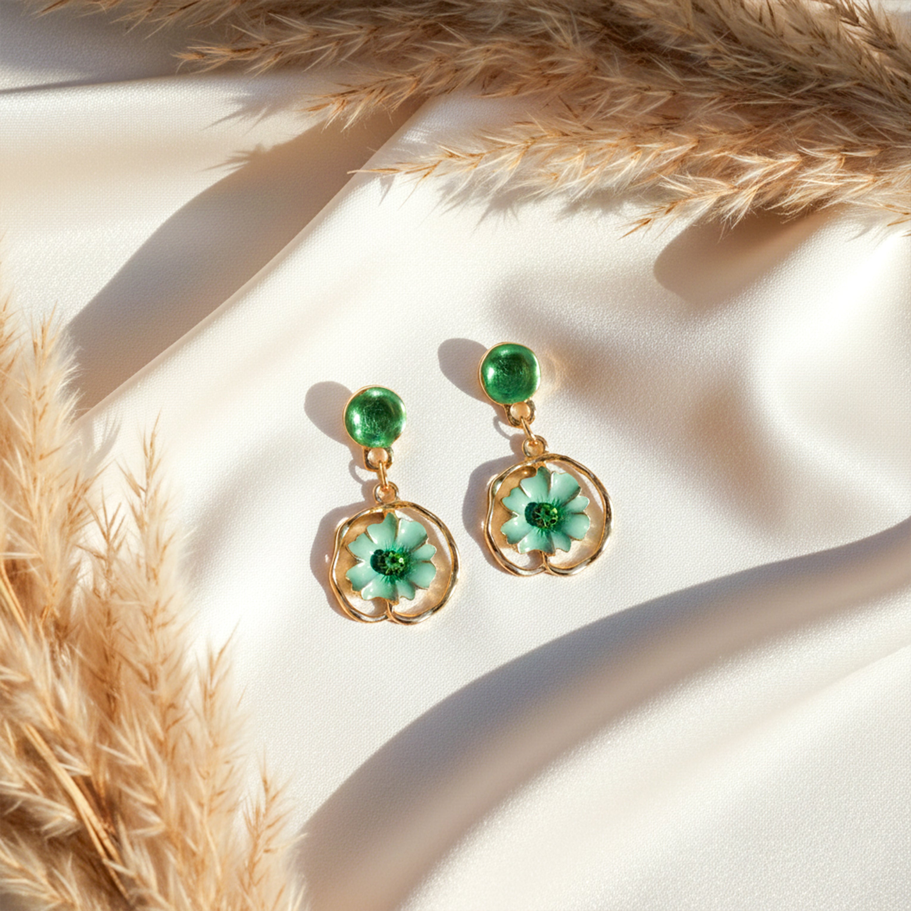 Bloom Gold Drop Earrings GWE -191