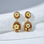 Golden Floral Earrings GWE -246
