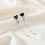 Heart Pearl Drop Earrings GWE -85