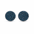 Midnight Blue Pavé Stud Earrings GWE -95