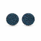 Midnight Blue Pavé Stud Earrings GWE -95
