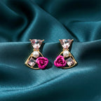 Rose Pearl Stud Earrings GWE -237