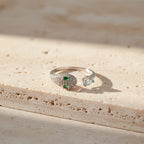 Emerald Spark Snake Ring GWR -78