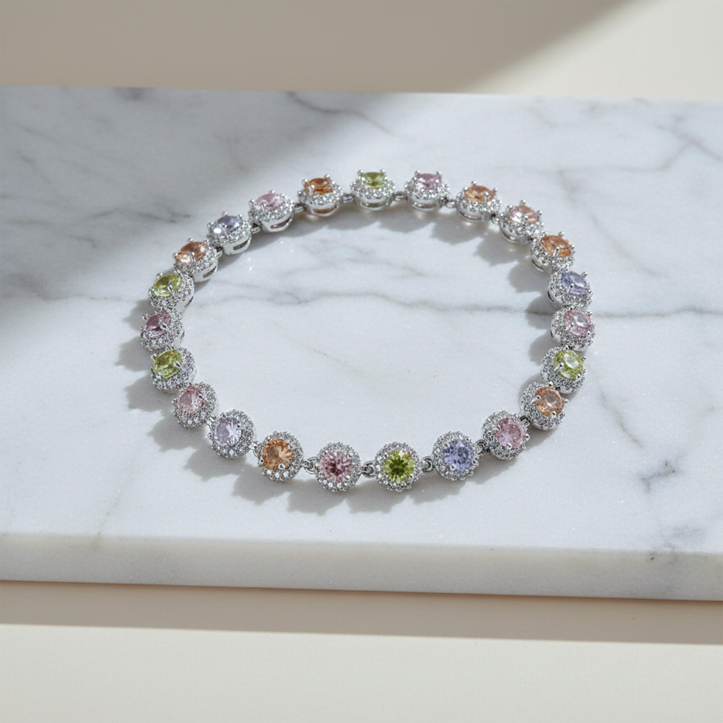 Silver Multi-Color Bracelet GWB -152