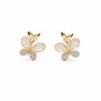 Golden Butterfly Bloom Studs GWE -109
