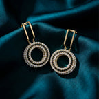 Royal Noir Crystal Drop Earrings GWE -162