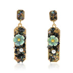 Iris Bloom Pearl Drop Earrings GWE -243