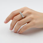 Silver Wave Sparkle Ring GWR -21
