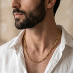 Men’s Gold Tone Rectangular Link Chain