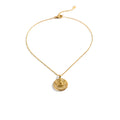 Vintage-Inspired Gold Filigree Circle Women Necklace GWN -158